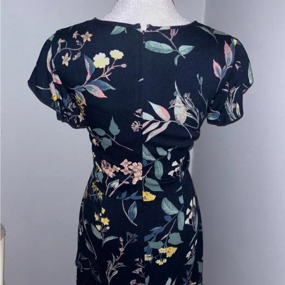 Banana Republic Navy Floral Midi Dress - Picture 6 of 8
